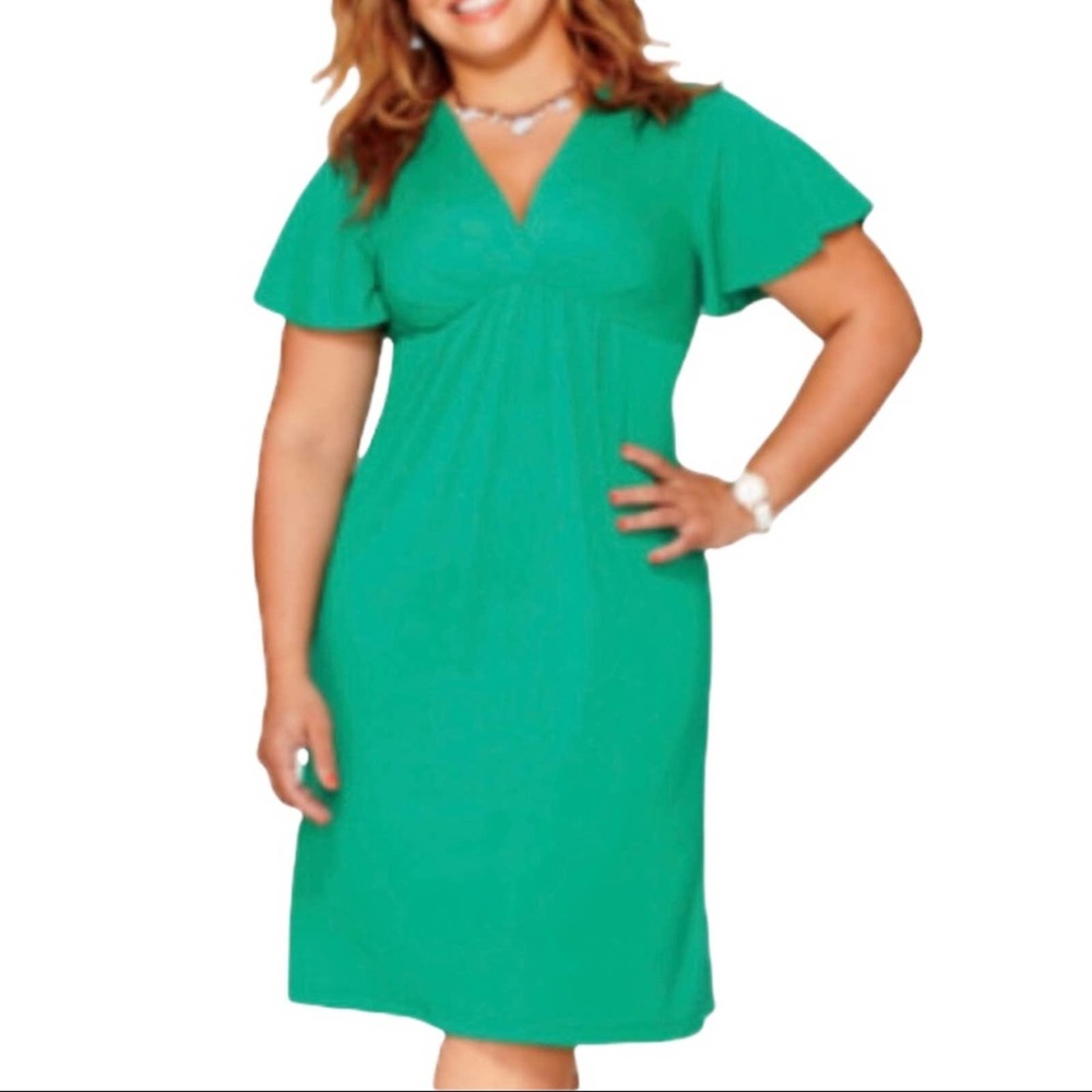 Avon Flutter Sleeve Empire Waist Dress